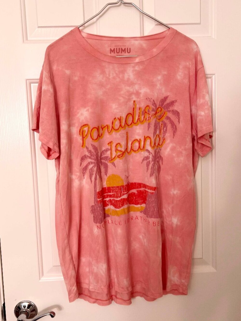 NEW! $84 Show me your Mumu Anthropologie Graphic Tie-Dye Oversized Top Shirt XS